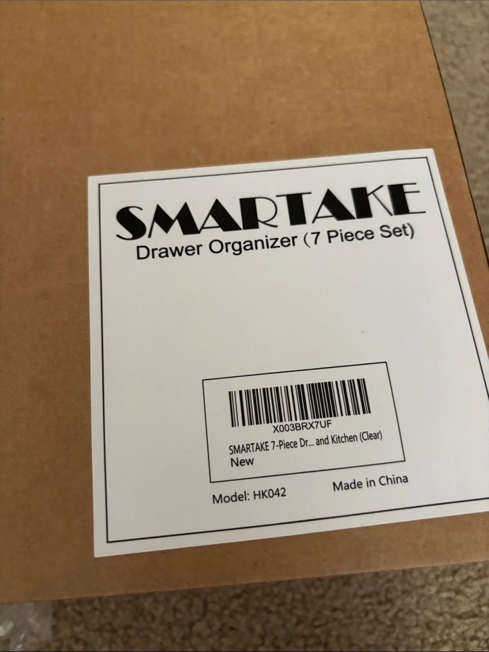 Brown Drawer Organizer (6 Piece Set)